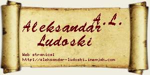 Aleksandar Ludoški vizit kartica